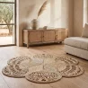 Round Jute Rug - Boho Bali - 120 CM - Niluh image 7