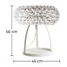 Buy Table Lamp - Crystal Button Living Room Lamp - Large - Savoni Transparent 53531 in the United Kingdom