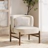 Bouclé Fabric and Wood Armchair - Brina image 7