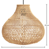 Buy Rattan Ceiling Lamp - Bali Boho Hanging Lamp - Wayan Natural 61136 home delivery