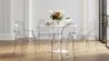 Pack of 2 Transparent Dining Chairs - Armrest Design - Louis XIV image 7