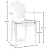 Buy Pack of 2 Transparent Dining Chairs - Armrest Design - Louis XIV Transparent 58735 at Privatefloor