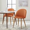 Dining Chair - Upholstered in Velvet - Backrest with Pattern - Evelyne image 7