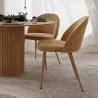 Dining Chair - Upholstered in Velvet - Backrest with Pattern - Evelyne image 7