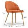 Dining Chair - Upholstered in Velvet - Backrest with Pattern - Evelyne image 7
