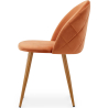Buy Dining Chair - Upholstered in Velvet - Backrest with Pattern - Evelyne Reddish orange 61146 home delivery