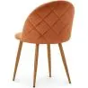 Dining Chair - Upholstered in Velvet - Backrest with Pattern - Evelyne image 7