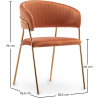 Buy Dining chair - Upholstered in Velvet - Gruna Light grey 61147 - in the UK