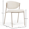 Buy Dining chair - Upholstered in Bouclé Fabric - Seda White 61150 - prices