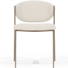 Buy Dining chair - Upholstered in Bouclé Fabric - Seda White 61150 - in the UK