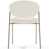 Buy Dining chair - Upholstered in Bouclé Fabric - Seda White 61150 - in the UK