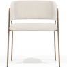 Buy Dining chair - Upholstered in Bouclé Fabric - Charke White 61152 - in the UK