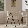 Dining chair - Upholstered in Bouclé Fabric - Charke image 7