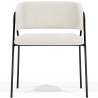 Buy Dining chair - Upholstered in Bouclé Fabric - Charke White 61153 - in the UK