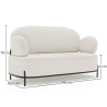 2/3-Seater Sofa - Upholstered in Bouclé Fabric - Baman image 7