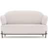 Buy 2/3-Seater Sofa - Upholstered in Bouclé Fabric - Baman White 61155 - in the UK