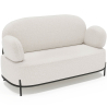 Buy 2/3-Seater Sofa - Upholstered in Bouclé Fabric - Baman White 61155 in the United Kingdom