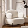 Design armchair - Upholstered in bouclé fabric - Baman image 7