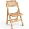 Folding Wooden Rattan Dining Chair - Umbra image 7