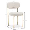 Dining Chair - Upholstered in Bouclé Fabric - Dahe image 7