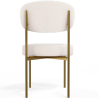Buy Dining Chair - Upholstered in Bouclé Fabric - Dahe White 61165 - in the UK