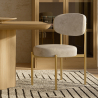 Buy Dining Chair - Upholstered in Velvet - Golden metal - Dahe Beige 61166 in the United Kingdom