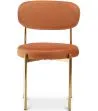 Dining Chair - Upholstered in Velvet - Golden metal - Dahe image 7