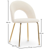 Buy Dining Chair - Upholstered in Bouclé Fabric - Amarna White 61167 - prices