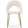 Buy Dining Chair - Upholstered in Bouclé Fabric - Amarna White 61167 - in the UK