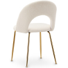 Buy Dining Chair - Upholstered in Bouclé Fabric - Amarna White 61167 with a guarantee