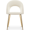 Buy Dining Chair - Upholstered in Velvet - Amarna Cream 61168 - in the UK