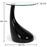 Buy Designer Round Side Table - Glass - Lawa Bistro Black 13312 home delivery
