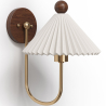 Buy Wall Lamp Aged Gold - Vintage Wall Sconce - Leig White 61213 in the United Kingdom