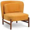 Velvet Upholstered Armchair with Wood - Brina image 7
