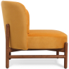Buy Velvet Upholstered Armchair with Wood - Brina Mustard 61215 in the United Kingdom