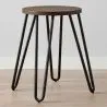 Hairpin Stool - 42cm - Dark wood and metal image 7