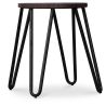 Hairpin Stool - 42cm - Dark wood and metal image 7