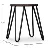 Hairpin Stool - 42cm - Dark wood and metal image 7
