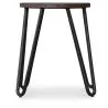Hairpin Stool - 42cm - Dark wood and metal image 7