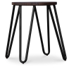 Buy Hairpin Stool - 42cm - Dark wood and metal Red 61216 - prices