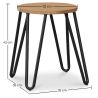 Hairpin Stool - 42cm - Light wood and metal image 7