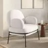 Designer Armchair - Upholstered in Bouclé Fabric - Alia image 7