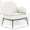 Designer Armchair - Upholstered in Bouclé Fabric - Alia image 7