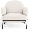 Buy Designer Armchair - Upholstered in Bouclé Fabric - Alia White 61223 - in the UK