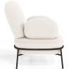 Buy Designer Armchair - Upholstered in Bouclé Fabric - Alia White 61223 in the United Kingdom