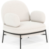 Buy Designer Armchair - Upholstered in Bouclé Fabric - Alia White 61223 - prices