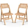 2 pack of Dining chair in Canage rattan and wood - Umbra image 7