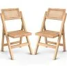 2 pack of Dining chair in Canage rattan and wood - Umbra image 7
