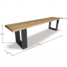 Buy  Industrial Design Bench - Wood and Metal - Bliss Black 58438 - in the UK