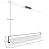 Buy Pendant Lamp Horizontal LED Bar - Lera White 61235 at Privatefloor